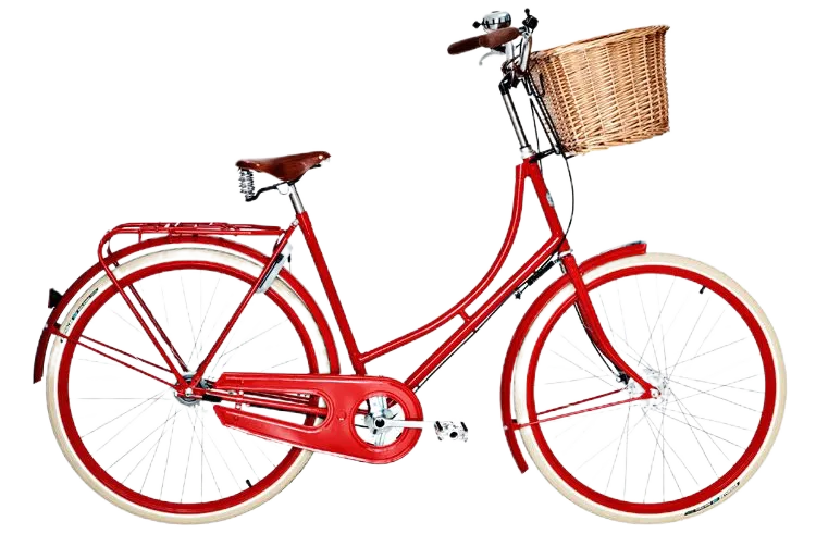 A red bicycle