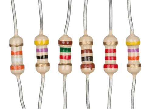A row of resistors